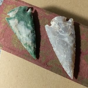 Two stone arrowheads